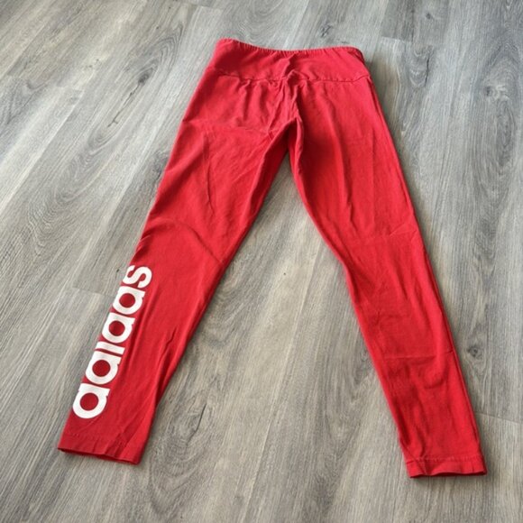 🏴 Adidas red leggings size small - Picture 4 of 6